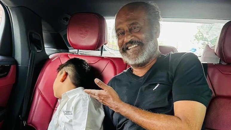 Rajinikanth arrives to drop his angry grandson to school, daughter Soundarya shares photo of students’ reaction after seeing Thalaivaa